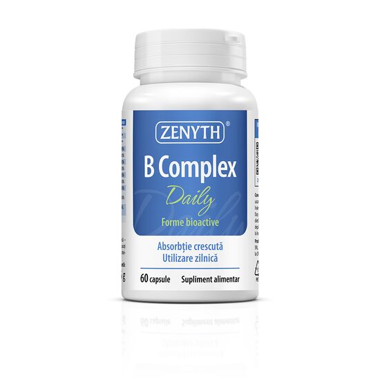 B Complex Daily 60 capsule – formulă completă de vitamine B bioactive pentru energie și echilibru zilnic
