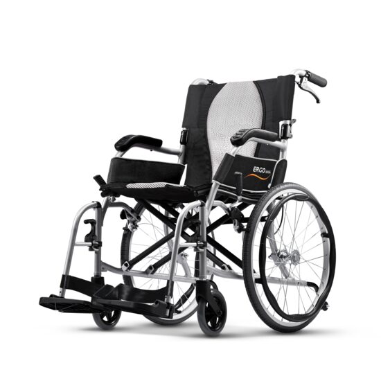 Scaun cu rotile Premium Ergo Lite 2, ultra-ușor, pliabil, design ergonomic pentru a reduce presiunea, max. 100kg