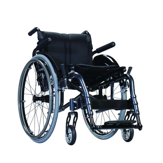 Scaun cu rotile activ Premium Ergo Live KM-9000 – ajustări multiple, sistem care reduce presiunea, ax spate reglabil, max. 125kg