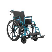 Scaun cu rotile AEGEUS, 46cm, cadru din oțel, pliabil, stabil, cu frână pentru însoțitor, max. 125kg, 815002