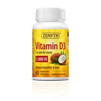 Vitamina D3 5000 UI, 60 capsule