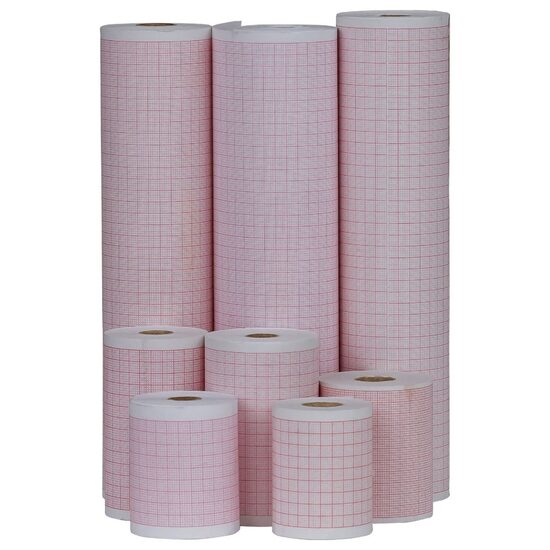 Hârtie ECG/EKG PRIMA 110 mm x 20 m compatibilă BioSet și CONTEC, set 5 role