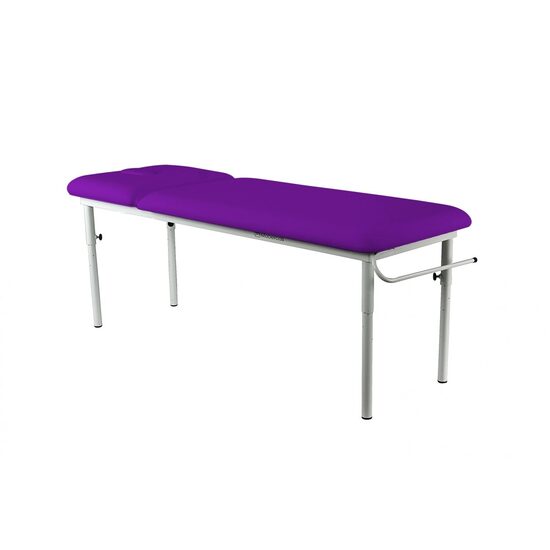 Masă de consultații medicală cu spătar reglabil, fixă, 2 secțiuni, 190 cm