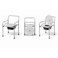 Scaun de toaletă pliabil din oțel HC 400, cu găleată detașabilă, suport 120 kg