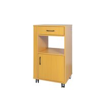 Noptieră medicală din lemn cu masă rabatabilă și roți, Luxury, 811248