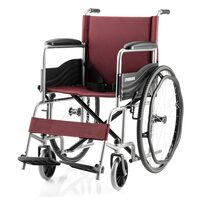 Scaun rulant din oțel, pliabil, rezistent și ușor de depozitat, cu frâne pentru însoțitor, 120 kg, "BASIC", 808383