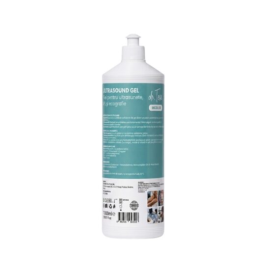 Gel pentru ultrasunete, ecografie, IPL și EKG, incolor, hipoalergenic, 1L