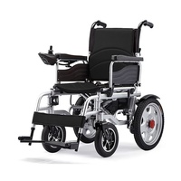 Scaun cu rotile electric, pliabil, manere rabatabile, max. 110 kg sezut 46cm, negru TMS 098