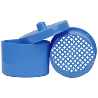 Cutie pentru sterilizare freze și ace autoclavabilă cu sită, diametru 9 cm