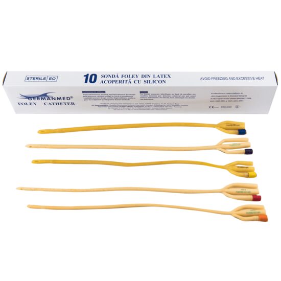 Sondă Foley cu 3 căi GermanMed CH20, sterilă, set 10 bucăți