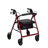 Rolator pliabil din aluminiu, cu șezut, spătar și frâne, max. 136kg, TMS 698 YARA