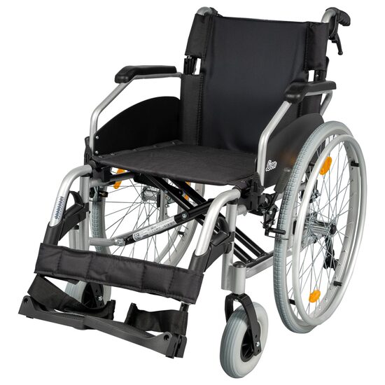Scaun cu rotile, din aluminiu, pliabil, roți 24", max. 135 kg LION ALU IV