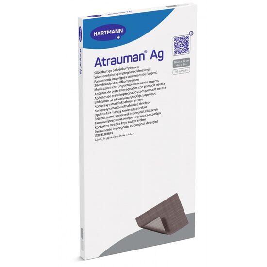 Pansament cu argint Atrauman Ag, 10 x 20 cm, 10 bucăți