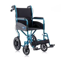 Scaun cu rotile Helios Go!2, pliabil, ușor, din aluminiu, lățime șezut 43 cm, max. 130kg, CP 762