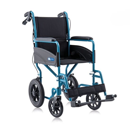 Scaun cu rotile Helios Go!2, pliabil, ușor, din aluminiu, lățime șezut 43 cm, max. 130kg, CP 762