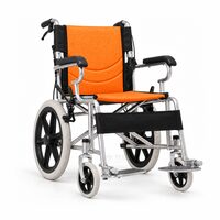 Scaun cu rotile ultra-ușor, pliabil, 41 cm, max. 80 kg, TMS 203L LAVON, portocaliu