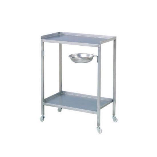 Carucior instrumentar si pansamente, inox, cu bol TM-J 1107