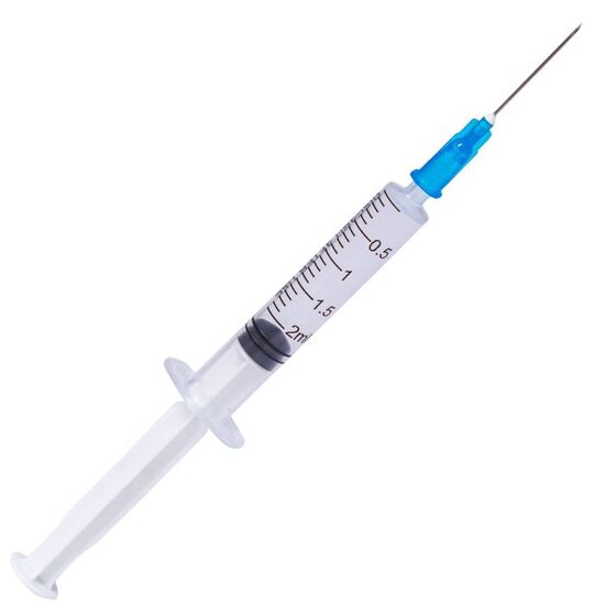 Seringi Luer Slip 2ml, cu ac albastru, 100 bucati