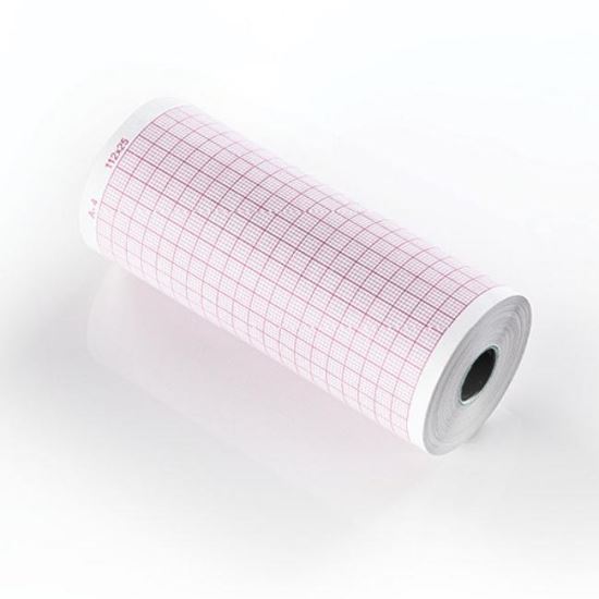 Hartie EKG caroiaj rosu (diferite dimensiuni) - 5 role