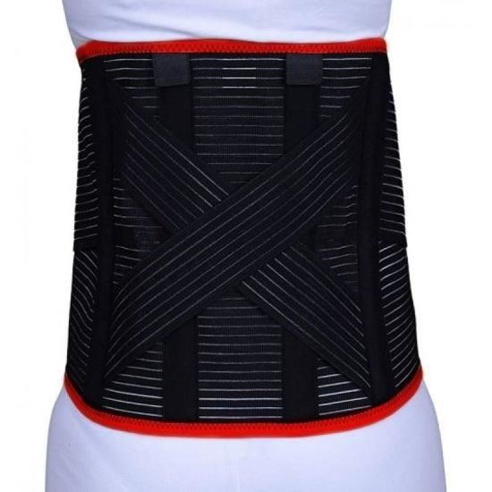 Orteza lombosacrala - 32 cm negru, cu benzi multiple BRC 320K