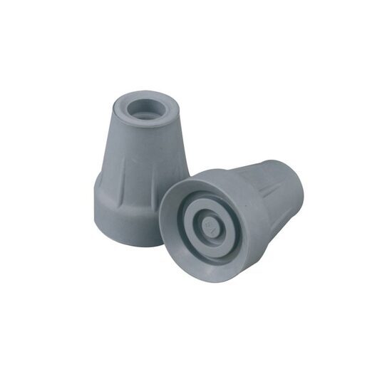 Amortizor de cauciuc, antialunecare 19 mm pentru baston, gri, 2 bucati