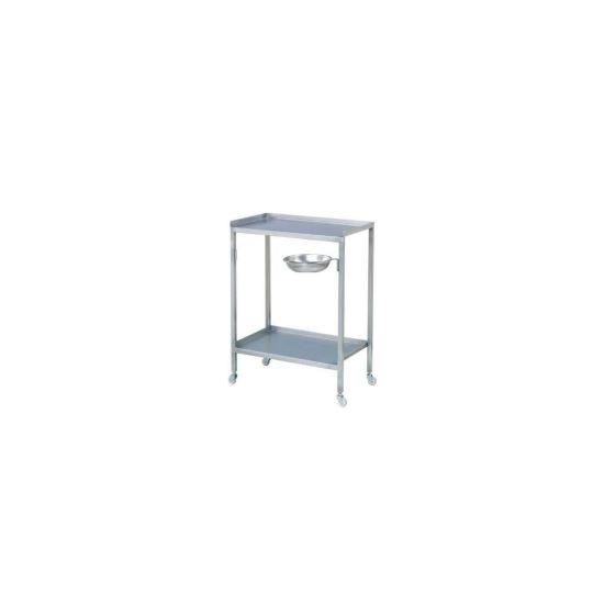 Carucior instrumentar si pansamente, inox, cu bol TM-J 1107