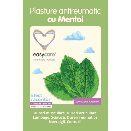 Plasture antireumatic cu menta 12x18cm