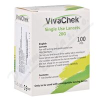 Ace glicemie pentru glucometru VivaChek Eco, 100 buc, 28G