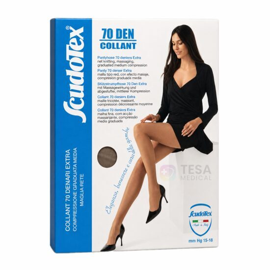 Ciorapi compresie medie Scudotex 470 , 15-18 mmHg, 70 DEN, Bej
