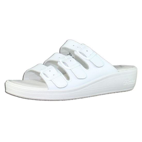Papuci piele naturala dama - alb, Dr. Batz - medicinali - 3BCS-White