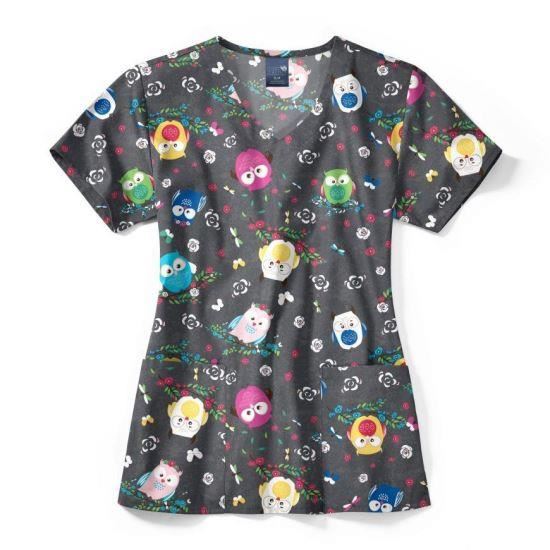 Bluza medicala imprimata, Zoe&Chloe Z12202-TTR