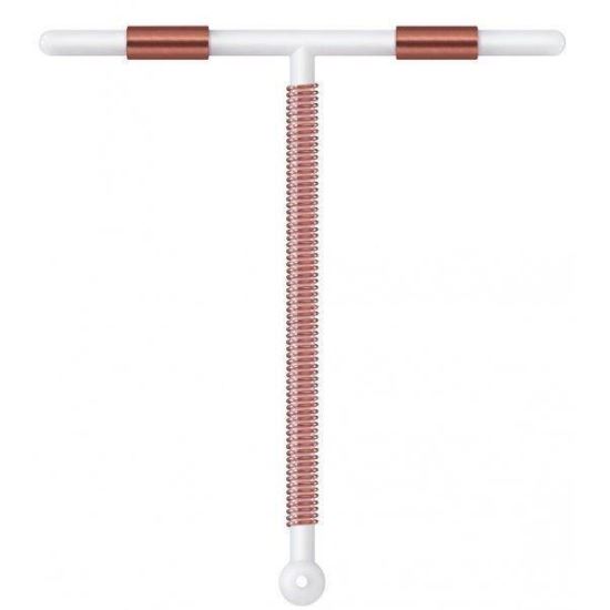 Sterilet intrauterin cu T 380A Prima, steril, cu fir spiralat si colier din cupru, in forma de T, 32 x 36mm
