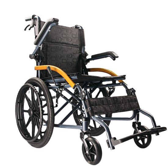 Scaun cu rotile (fotoliu rulant) ultrausor, pliabil, cu manere rabatabile, max. 110kg, CML 205 ABJ-20