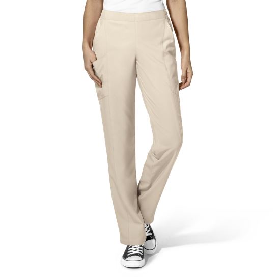 Pantaloni uniforma medicala W123 Cargo dublu de dama KHAK- bej