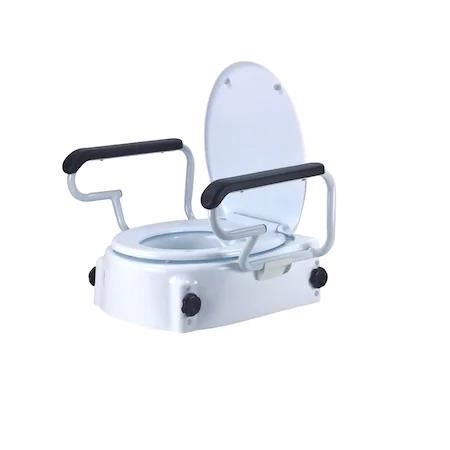 Inaltator WC cu capac, manere de sustinere rabatabile, reglabil pe inaltime, inaltime reglabila 6 cm, 10 cm, 14 cm,  AT 51204