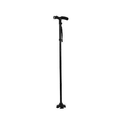 Baston telescopic de sprijin pliabil cu lanterna si pivoti stabilizatori CMG 9274L