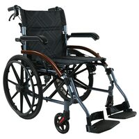 Scaun cu rotile ultrausor din aluminiu, pliabil, cu manere rabatabile, sezut 46 cm, max. 120kg, CML 05 LABJ-20