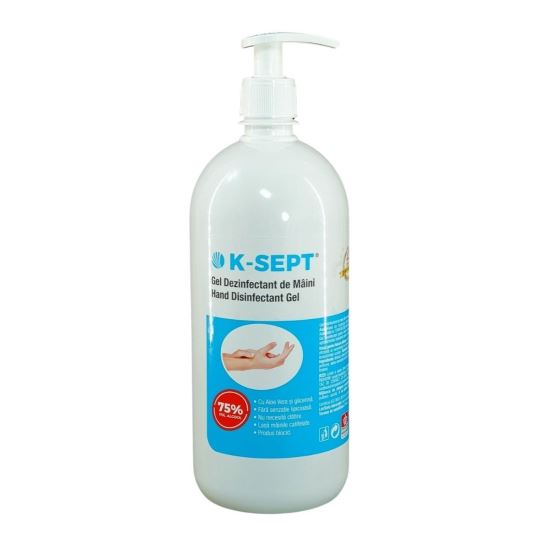 K-sept Virucid Gel dezinfectant maini 75% alcool,1 L