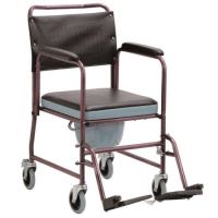 Scaun cu vas de toaleta / WC, de camera, din otel cu roti, max. 100kg, KY 691